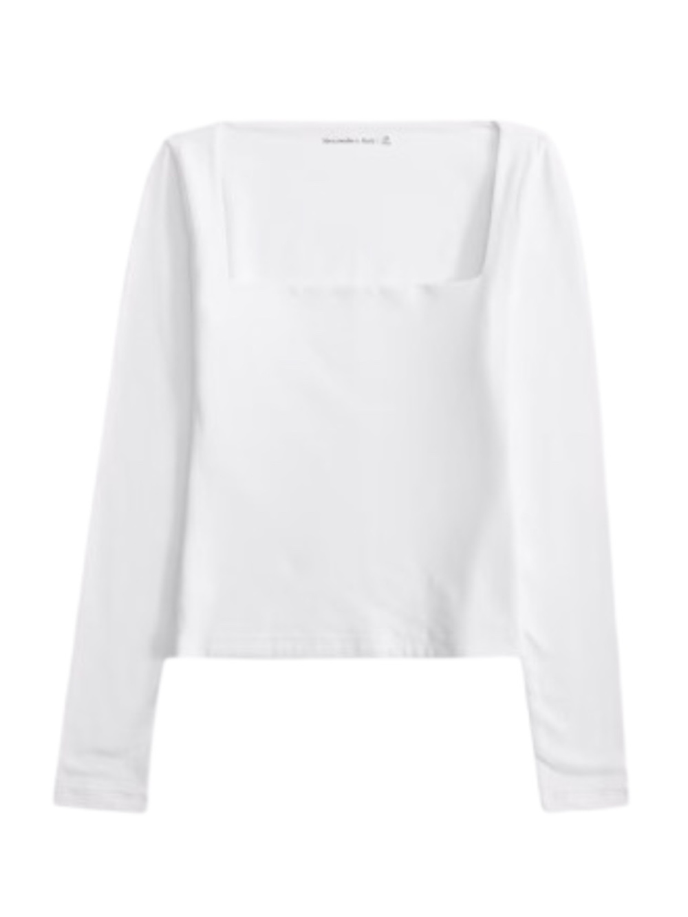 Abercrombie Soft ASF Double-Lined Long-Sleeve Squareneck Top